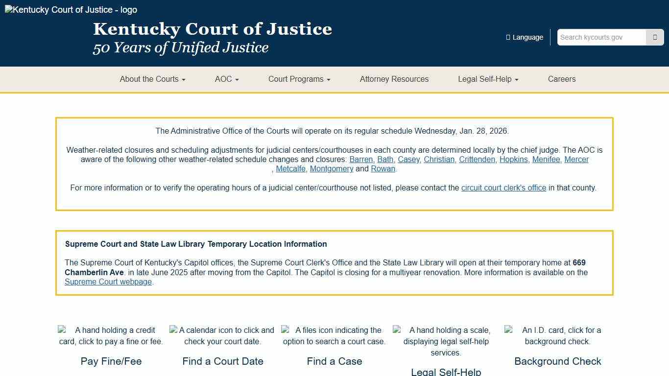 Kentucky Court of Justice - Kentucky Court of Justice